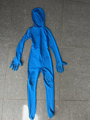 Computer Gaming Blue Skin Kids Fancy Dress 7-8 Years Medium Costume All In One