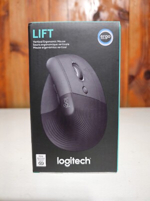 Logitech LIFT Vertical Wireless Ergonomic Mouse - Graphite - SEALED