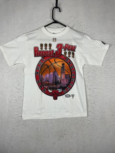 1998 Chicago Bulls Repeat 3-Peat Championship Shirt Starter