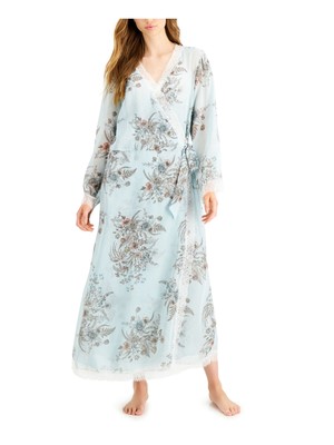 

INC Intimates Голубой халат с цветочным принтом, Light blue