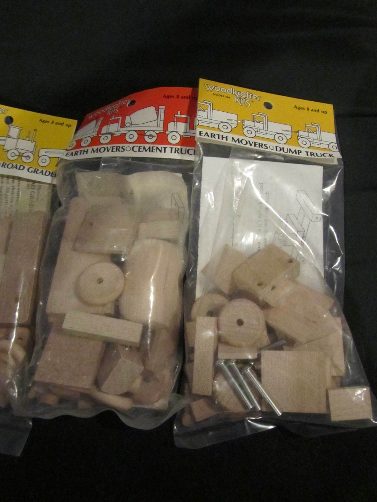 Vintage 1983 Woodkrafter Kits Model #501#503,#504,#505,#506-TRACTOR,TANKER,+MORE