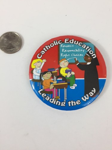 Pin /Button Vintage 3 Catholic Education Leading The Way Nun S...