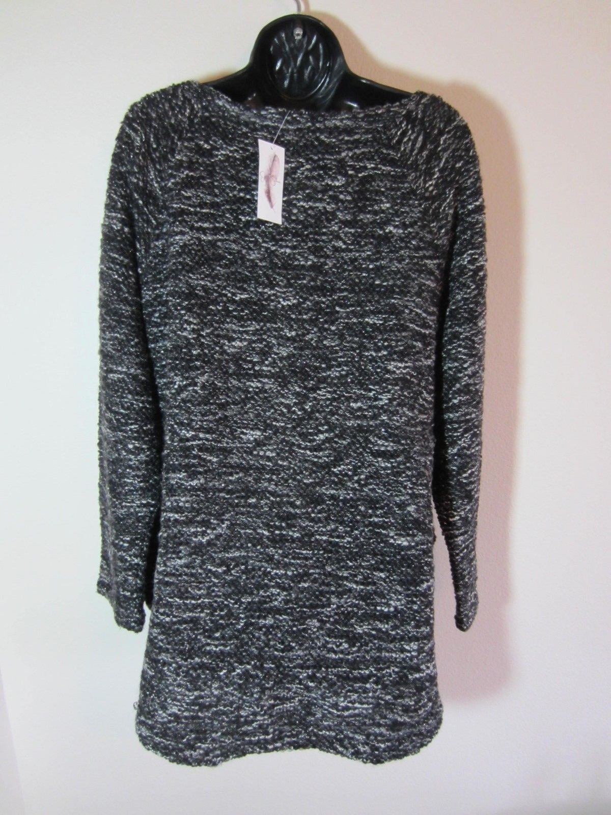 Jessica Simpson Maternity Sweater 1X Black Marl LS Long Sleeve Womens NEW k