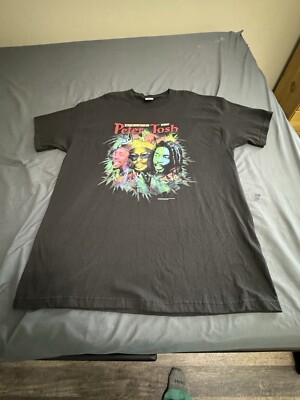 VINTAGE Peter Tosh RAP TEE - HONORARY CITIZEN - Reggae Black Shirt XL