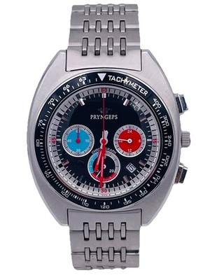 Orologio Pryngeps Crono Stile Vintage Cr936/220 42mm Acciaio Scontatissimo Nuovo