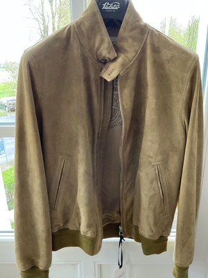 VALSTAR Harrington Jacket Lined Light Soft Suede bergamotto