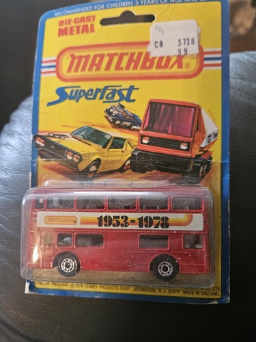 Vintage Matchbox Double Decker Bus In Package 1953 To 1978
