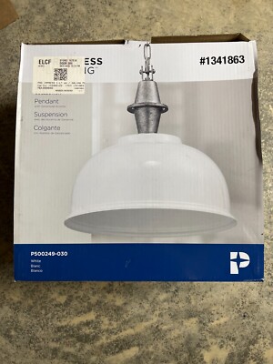 Progress Lighting Impress White Industrial Dome Pendant Light FREE SHIPPING