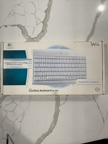 NEW Logitech Cordless Keyboard for Wii/Wii U 920-000934 (white) SEALED