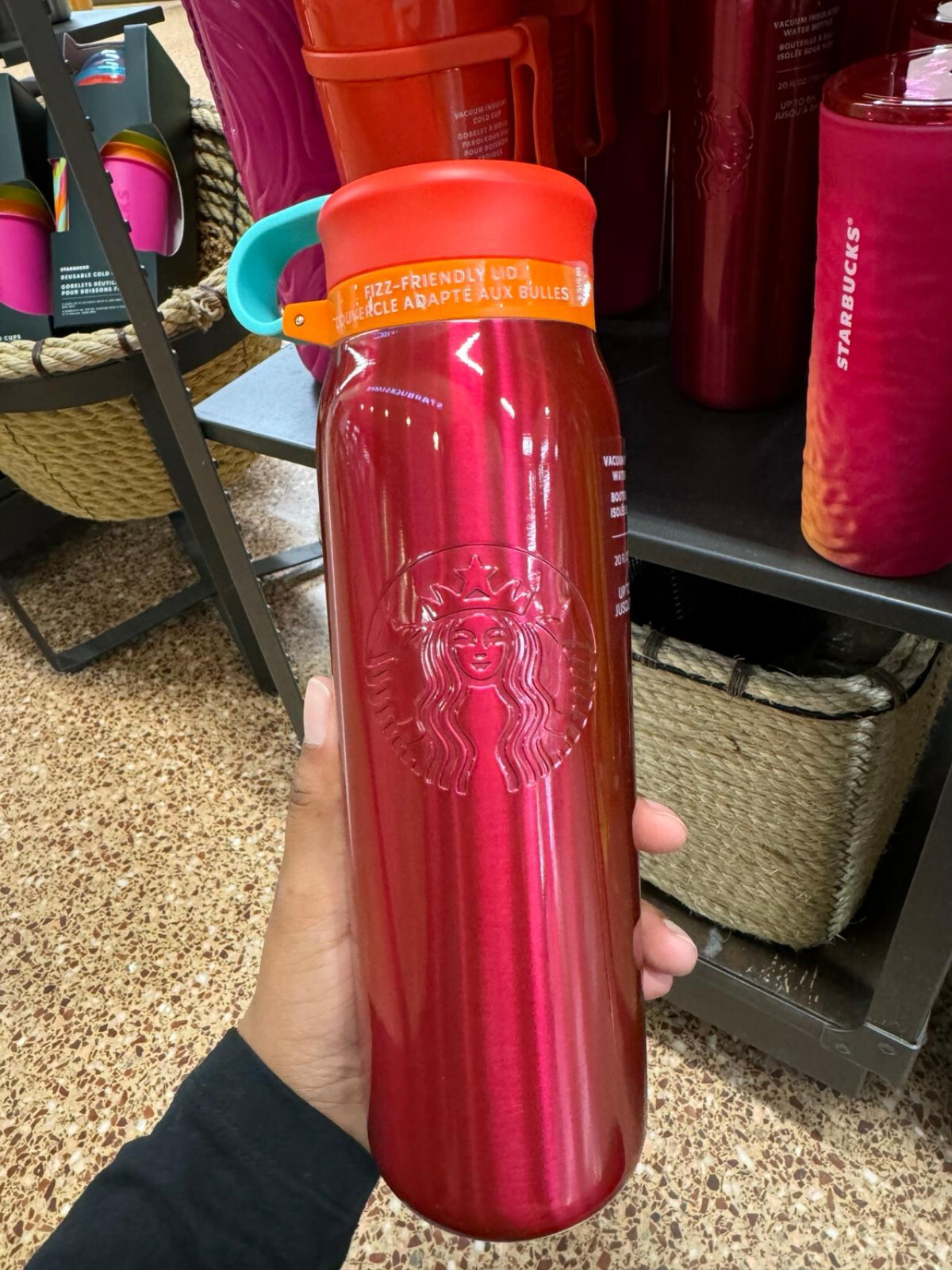 【未使用】スターバックス2025 Starbucks 2025 Red Hot and Cold Fizz Lid Vacuum Insulated SS