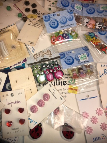HUGE LOT VINTAGE SEWING BUTTONS New And Used Estate Find