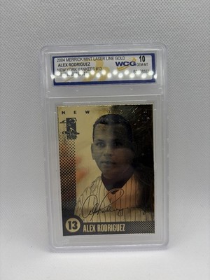 2004 The Merrick Mint Laser Line Gold Alex Rodriguez WCG 10 Yankees 23 KT Gold