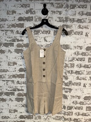 NEW - Marine Layer - Sydney Romper - Natural Stripe - Small