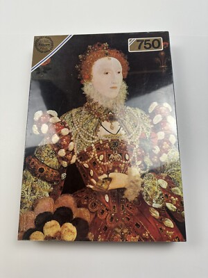 Queen Elizabeth I The Pelican Portrait 750 Deluxe Puzzle FALCON NEW SEALED
