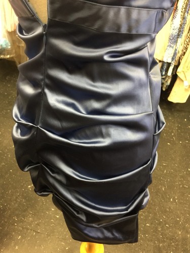 Nicole Miller Dress Cobalt Blue Strapless Cocktail Party Form Fitting