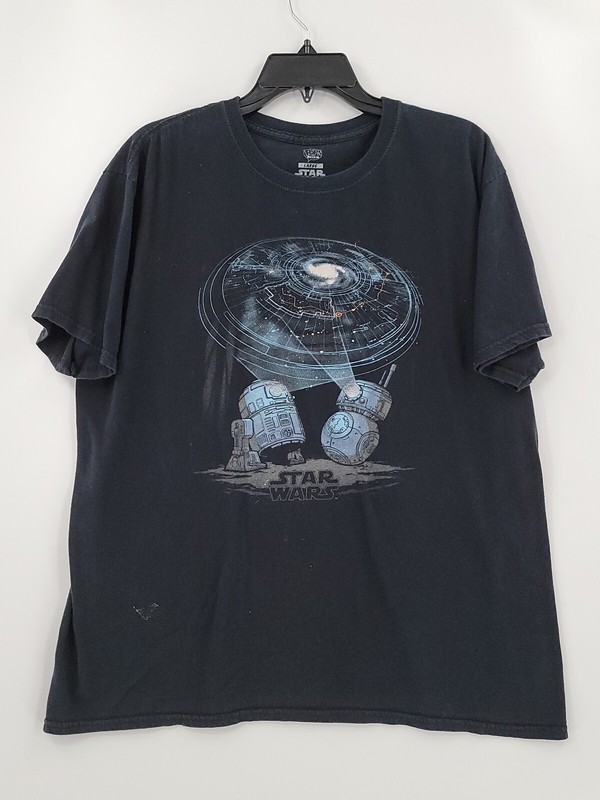 Pop Tees Star Wars Mens T-Shirt Short Sleeve Size Large Black