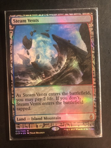 MTG 《蒸気孔/Steam Vents》【foil】 EXP 英語