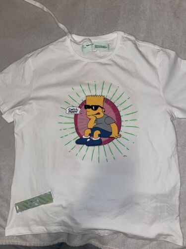 Hard To Find Off-White Bart Simpson Glasses Shirt Sz:L | eBay Hard To Find Off-White Bart Simpson Glasses Shirt Sz:L | eBay