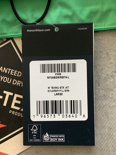 THE NORTH FACE THE NORTH FACE TSIRKU GORE-TEX PRO SUMMIT SKI JACKET GREEN MEN'S SIZE L