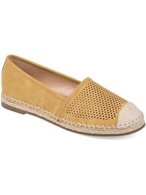 JOURNEE COLLECTION Женские желтые кепки Rosela Round Slip On Espadrille Shoes 6 M