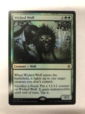 MTG Throne of Eldraine - Wicked Wolf - Foil Rare NM