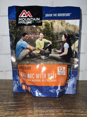 Mountain House Chili Mac With Beef Freeze-Dried Camping & Backpacking 2 Servings