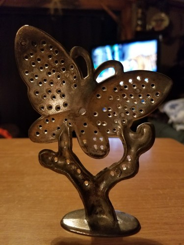 Vintage Silver Plated BUTTERFLY Earring Tree Holder Organizer 5
