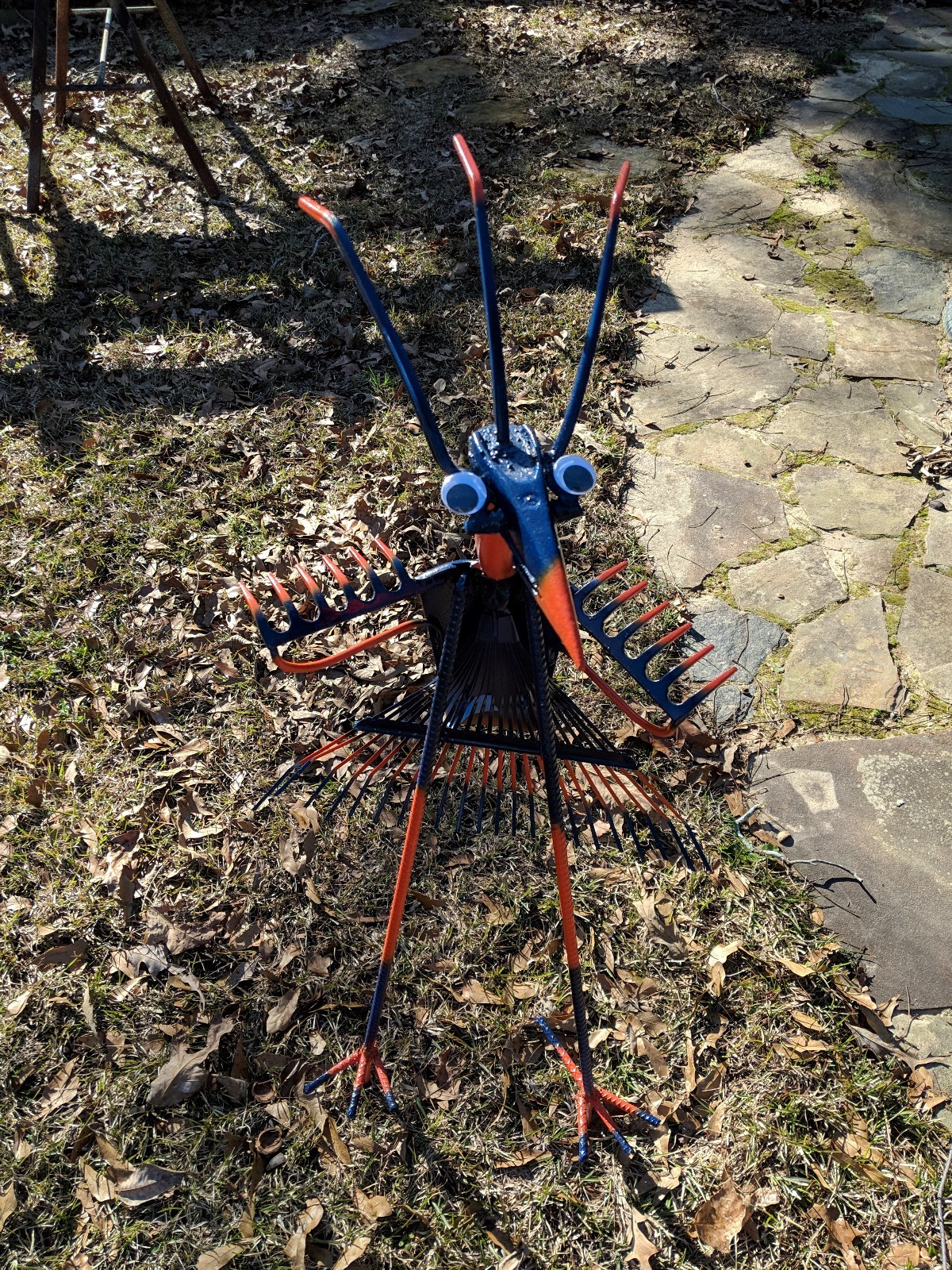 Yardbird made from recycled garden tools