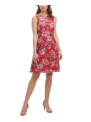 Женские ПЛАТЬЯ KENSIE DRESSES с красной подкладкой сзади и пуговицами без рукавов + расклешенное платье-клеш 10