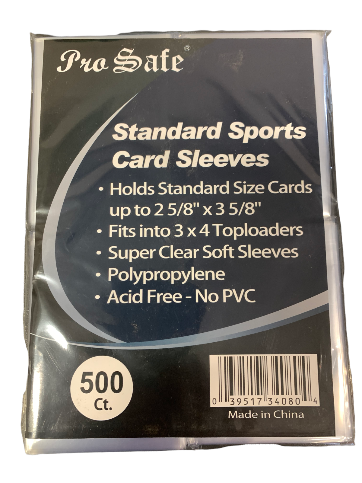 Pro Safe Penny Card Soft Sleeves 500 Pack Standard Sized Clear 2 5/8x3 5/8 34080