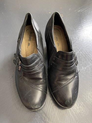 靴 michi EU38/24.5cm Michel M. 8.5 Black Leather Shoe Slip On EUC | eBay