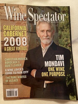 WINE SPECTATOR Magazine Tim MONDAVI Nov. 15, 2011 New Unread California Cab