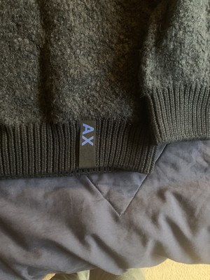 ARMANI Knit Sweater S 100% Cashmere Green Long Sleeve Pullover Round Neck Soft