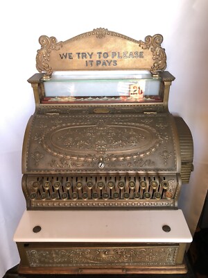 Cash Register Adding Machines Antique Brass National Cash Register