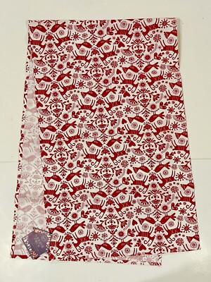 Klippan NORDIC FOLK COLLECTION  Joy  Table Runner Christmas Red Deer Birds