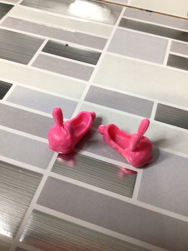 chelsea Kelly  mattel GIRL DOLL SHOES-PINK bunny ear slippers rare