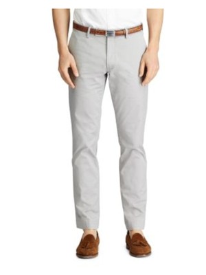 

POLO RALPH LAUREN Мужские белые брюки чинос облегающего кроя стрейч, Белый, 710644988003