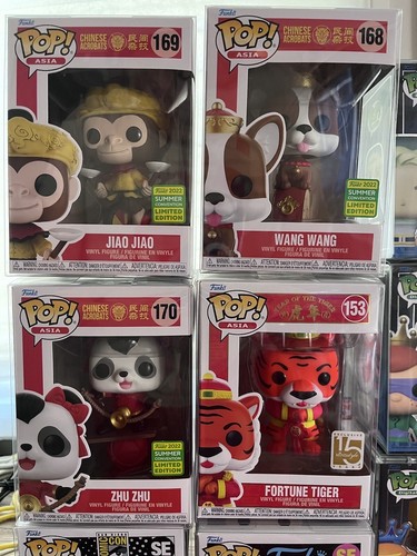 Funko Pop! Vinyl: Pop Asia - Fortune Tiger, Zhu Zhu, Wang