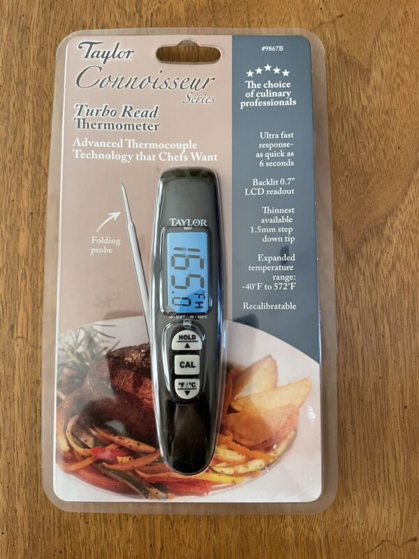 NEW IN BOX TAYLOR CONNOISSEUR SERIES TURBO READ THERMOMETER MODEL 9867B