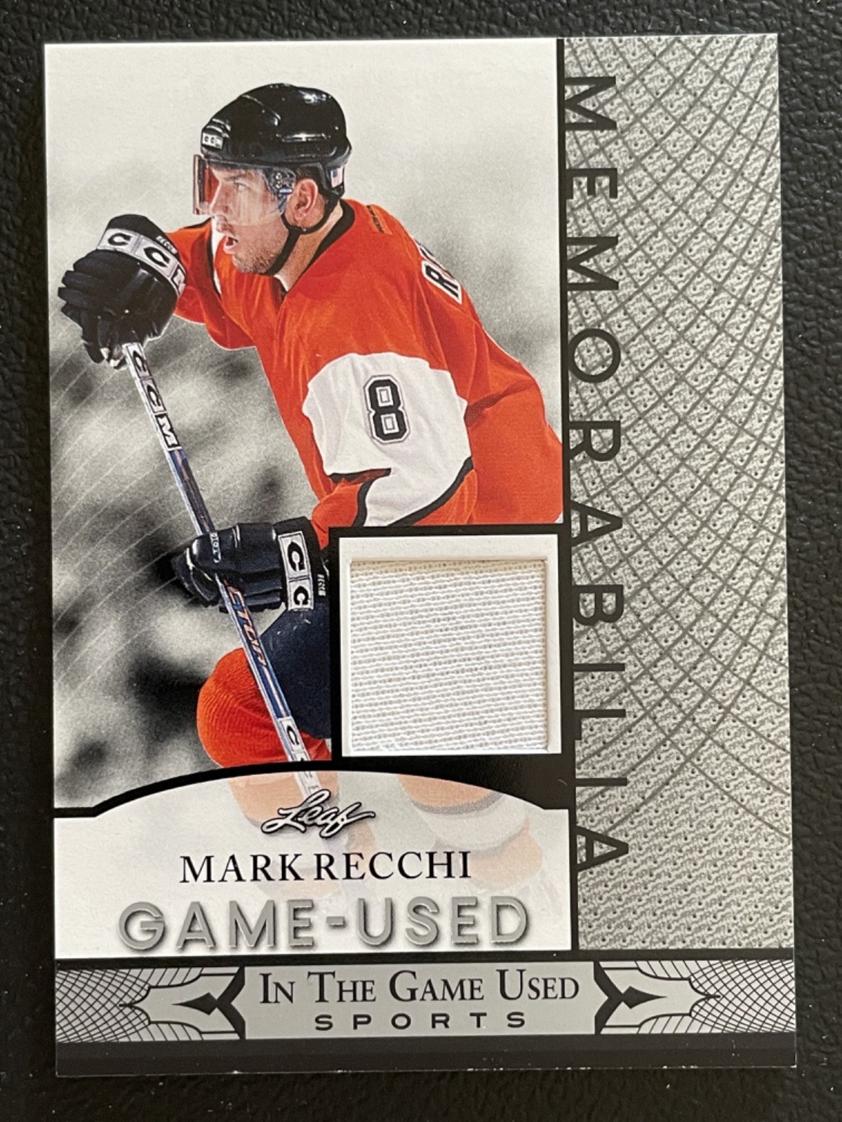 2024 Leaf In The Game Used Memorabilia Silver Mark Recchi Jersey