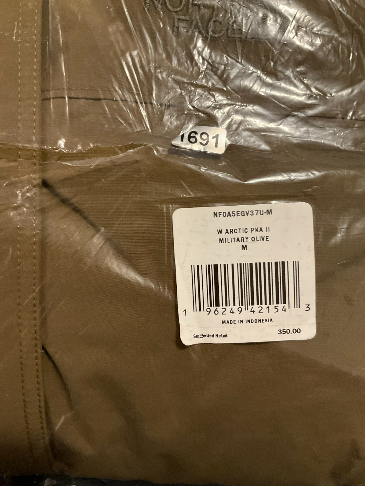 Pre-owned The North Face Women's Arctic Full Zip Parka Coat M Military Olive Fur Hooded In Green