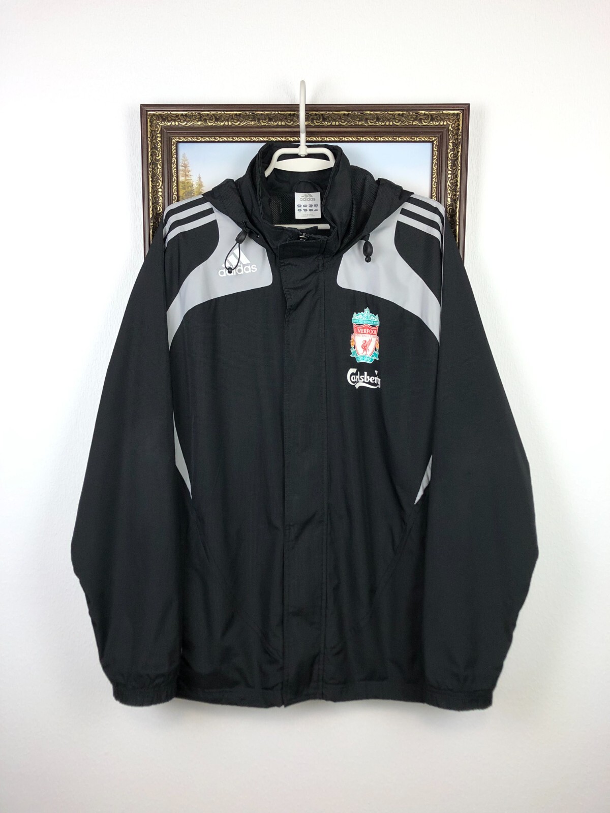 Vintage Adidas Liverpool Football Jacket Soccer Windbreaker