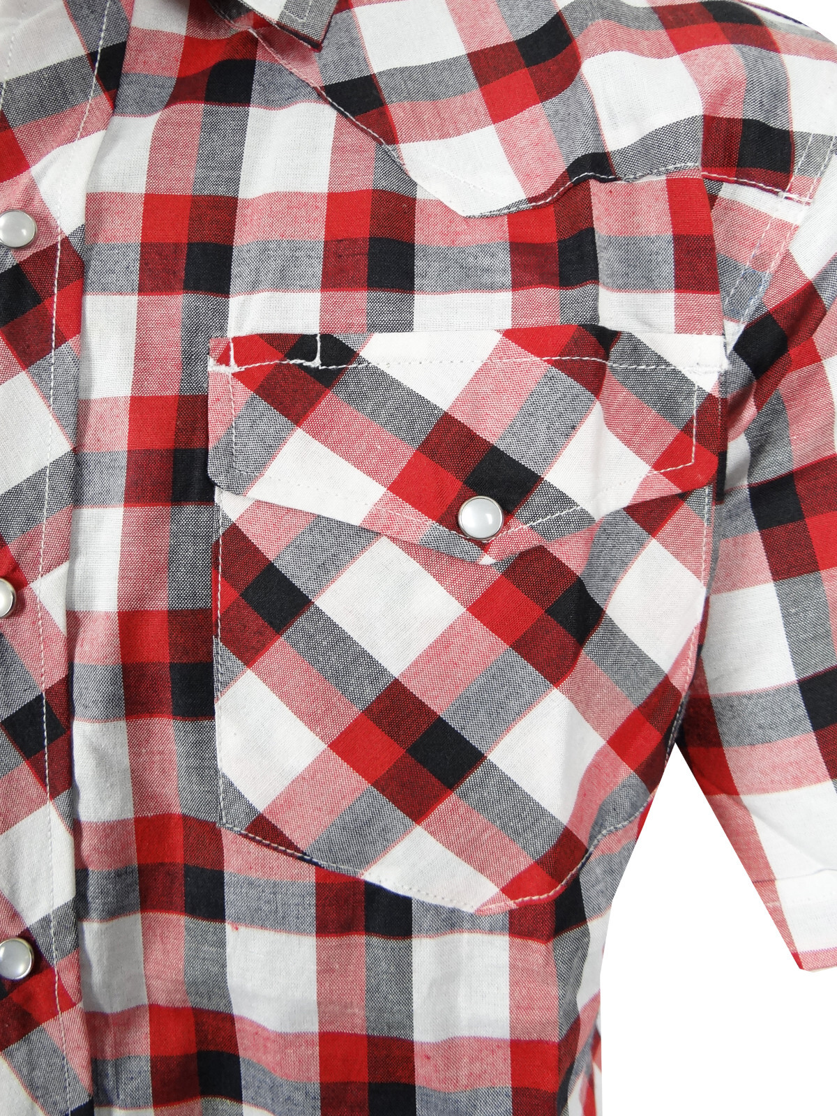 Western Plaid Shirt Short Sleeve Mens Snap Up Flap Pockets LATEST NEW COLORS!!
