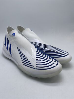 adidas Predator Edge.1 TF Mid White Hi-Res Blue GW3655 Men s Size 13