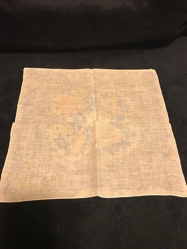Vintage Roses and Blue Ladies Handkerchief/Hankie