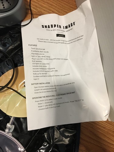 Sharper Image Rock n Roll Electronic Drum Mat