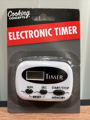 Cooking Concepts Electronic Kitchen Timer NEW Sealed