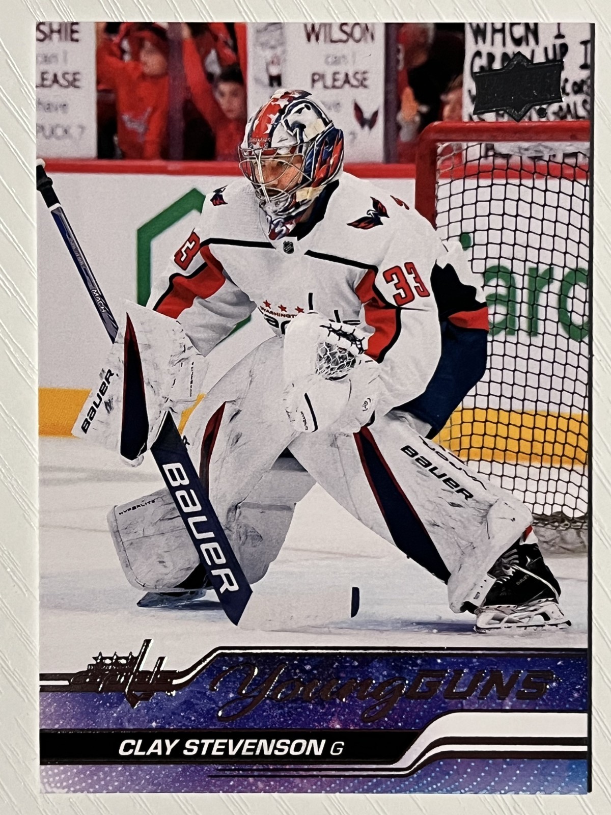Clay Stevenson 2023-24 Upper Deck Young Guns RC #457 Washington Capitals
