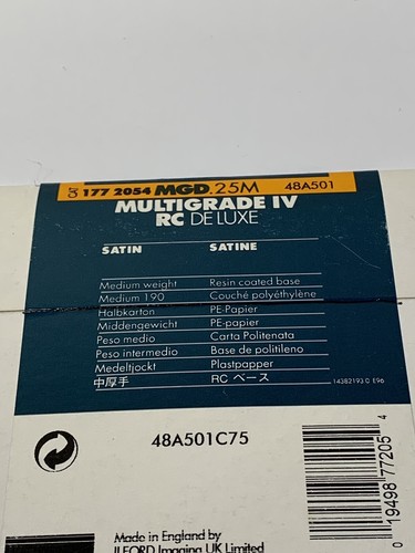 Ilford Multigrade IV RC Deluxe Satin Photographic Paper Resin Coated 13 Count!