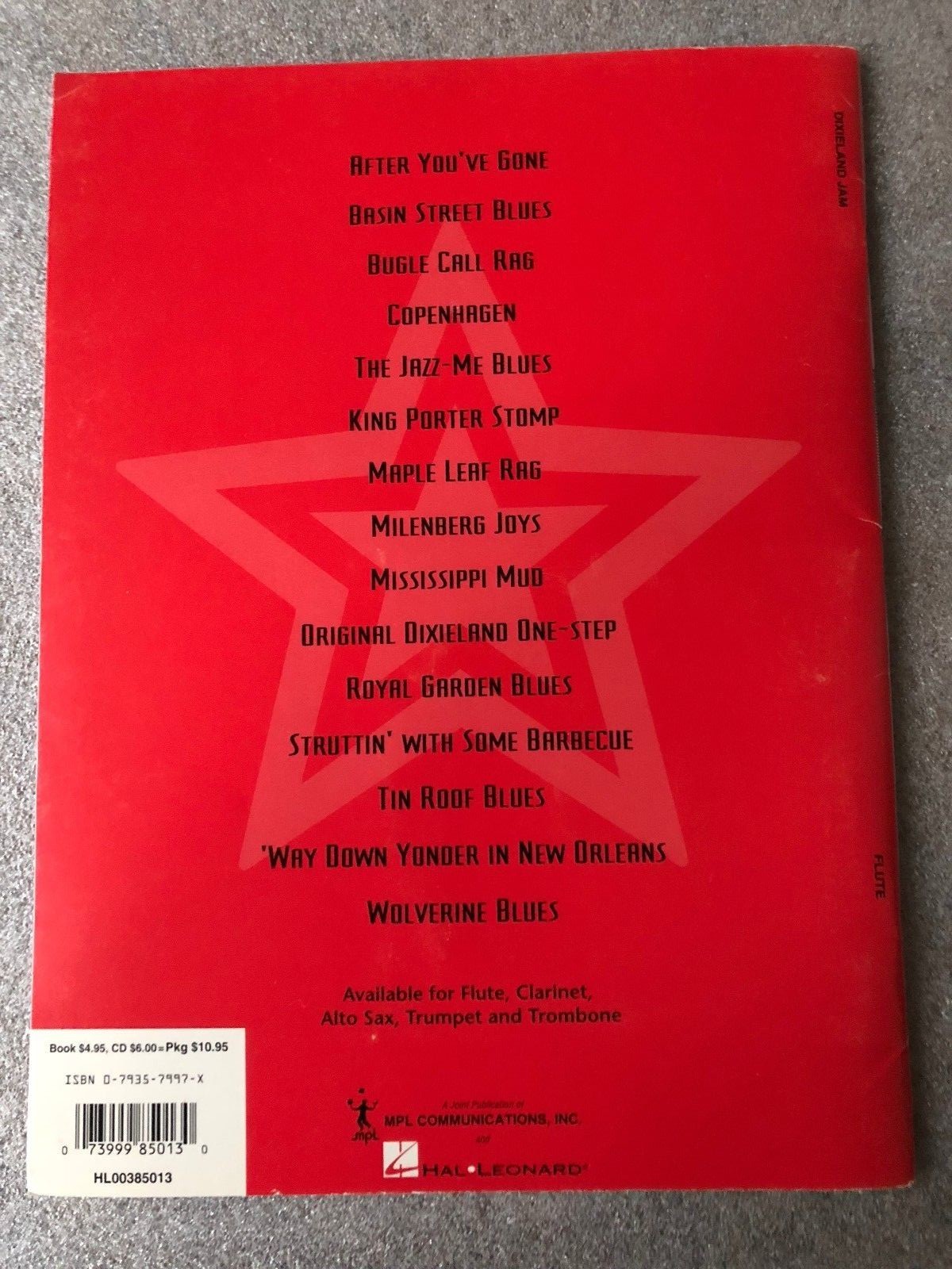 Dixieland Jam for Flute Music Song book with CD-play along with background Music